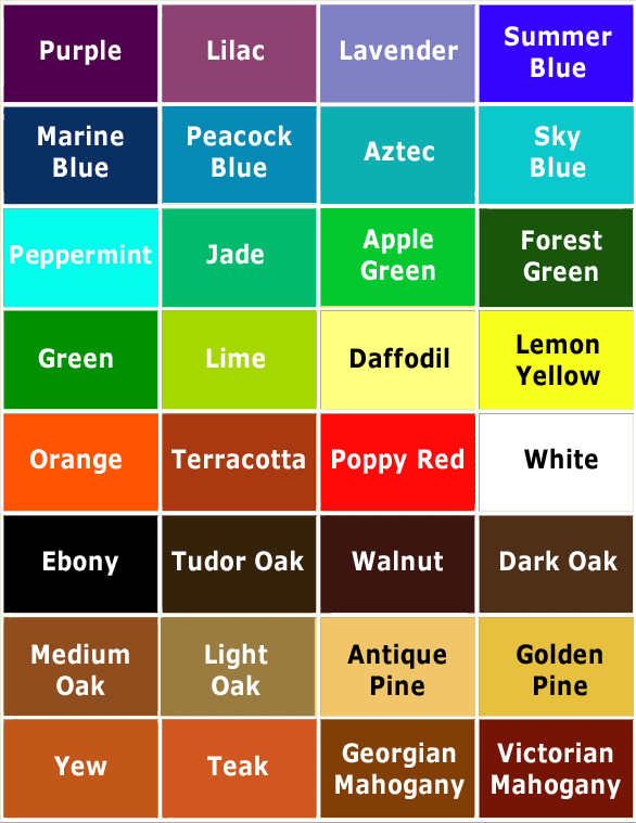 Jalapeno Drums Colour Chart